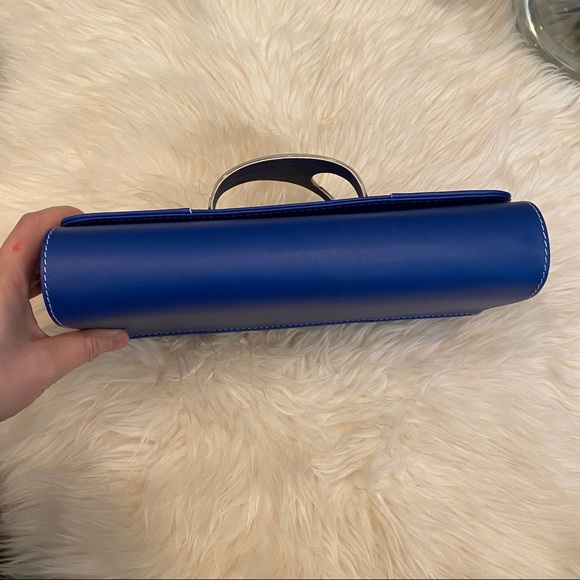PERRIN Paris L'Asymétrique clutch blue $1850 - Picture 3 of 12